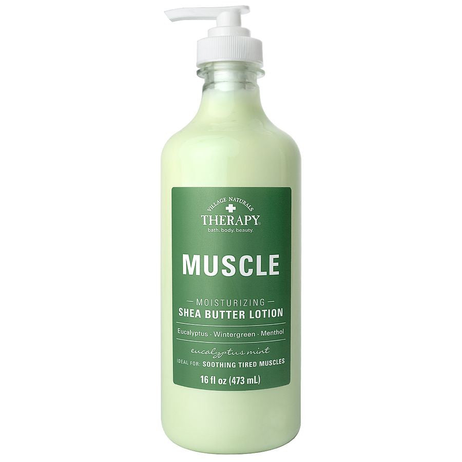 Village Naturals Therapy Muscle Relief Hand Body Lotion, 16 Oz